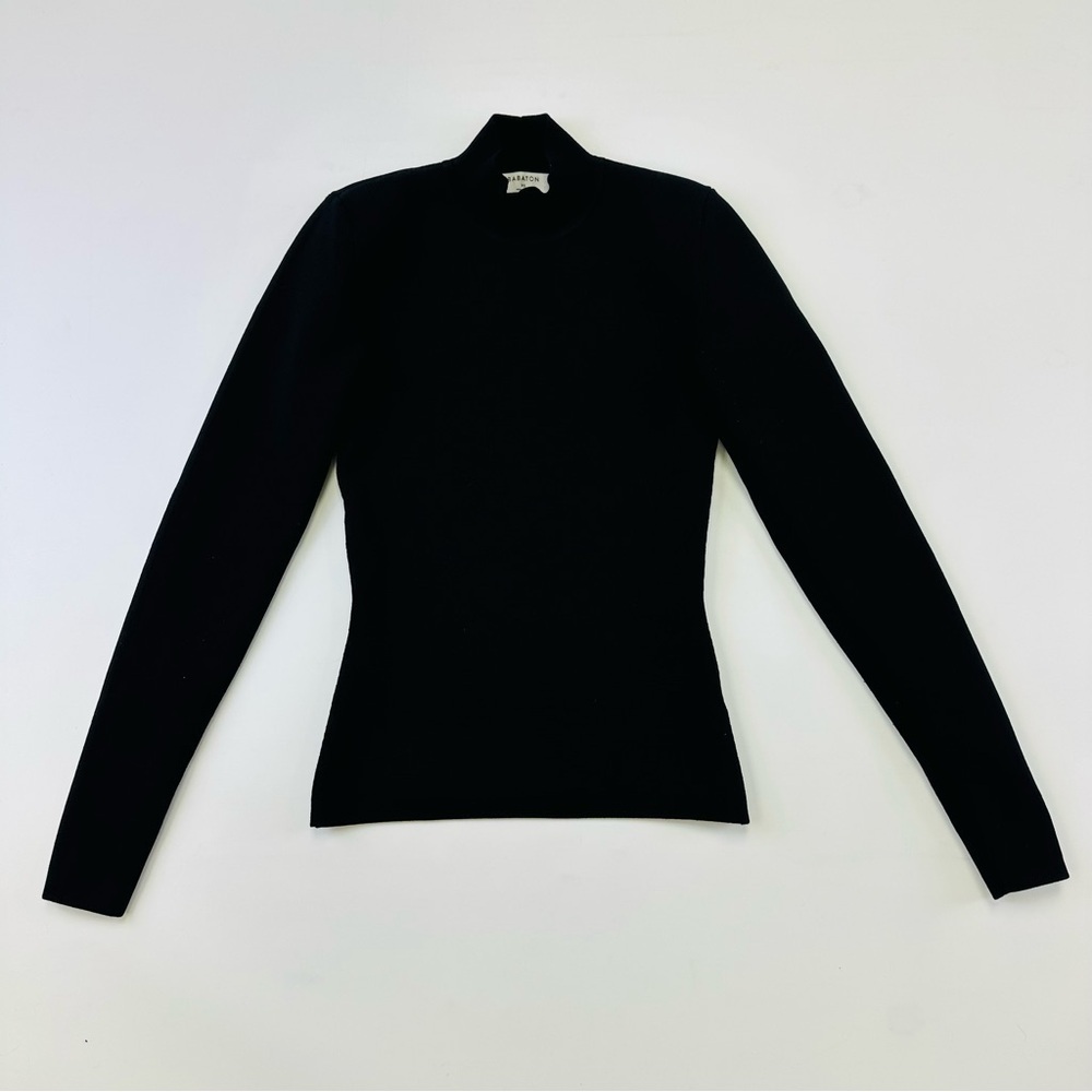 Aritzia Babaton black knit turtleneck Womens contour fit knit